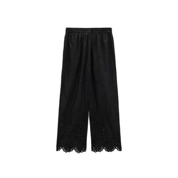 ZARA PANTS WITH OPENWORK EMBROIDERY BLACK SIZE | 5107/052 - Picture 3 of 4
